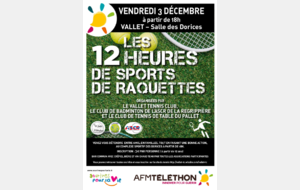 Les 12 heures de sports de raquettes